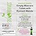 Empty Mascara Tube by Sky Organic (pack of 4) -Empty 10 ml Mascara Bottles With Wand Applicators and Funnels for Castor Oil - Ideal Kit DIY Cosmetics- contains 4 tubes, 4 rubber inserts & 4 funnels