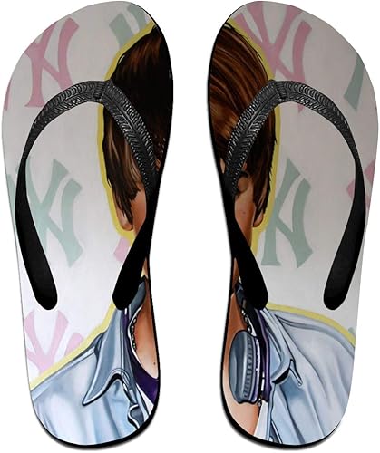 Amazon 性格の追求 若い男性用スリッパ 女性用スリッパ アイドルミュージックjustin Bieber 涼しく 快適で 独特の滑り止め溝デザイン 滑り止め滑り止め 家 外出 休暇 ビーチ 性格を追う シューズ バッグ