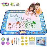 GTurtle Water Drawing Mat Doodle Mat Educational Learning Birthday Toddler Toys Gifts Painting Writing Magic Water Drawing Mat Toys for 2 3 4 5 6 Year Old Girls Boys Large Size 37.7X 29.1 in