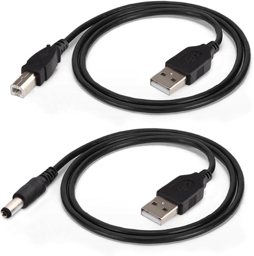 UeeSum USB 2.0 Type A to B Cable and USB Power Cable for External CD DVD Drive