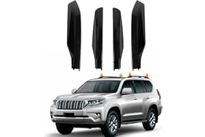 CHYKORLA 4Pcs Black Roof Luggage Cargo Rail Rack End Cap Protection Cover Shell Trim Fits for 2010-2018 Toyota Land Cruiser Prado FJ150