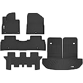 XINSHANGXIU Floor Mats & Cargo Liner for KIA Sorento 2020 2019 2018 2017 2016,1st & 2nd & 3rd Row with Trunk mat Full Set,TPE All Weather Mats(Only Fits 7 Passenger Models)