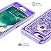 Coolden Case for iPhone 8 Plus Case Protective Glitter Case for Women Girls Cute Bling Sparkle 3D Quicksand Heavy Duty Hard Shell Shockproof TPU Case for iPhone 6s Plus 7 Plus 8 Plus, Purple