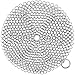 Cast Iron Cleaner Chainmail Scrubber, 7 x 7 IN Anti-Rust Stainless Steel Round Cast Iron Scrubber with Hanging Ring for Cast Iron Pans Cookware