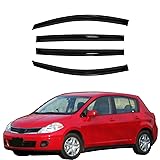 Gldifa 4pc Sun Rain Guards Window Visor Wind