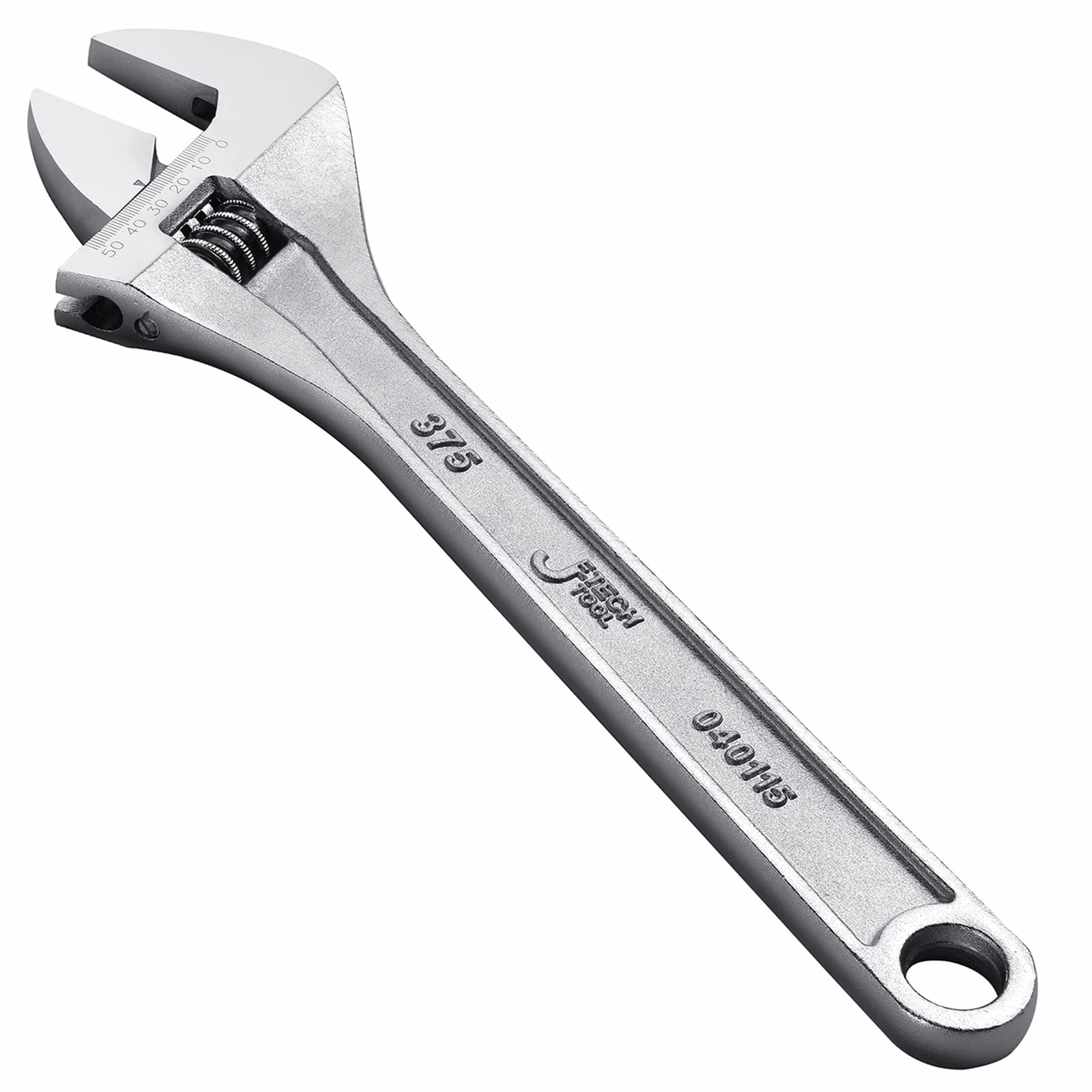 Jetech 375mm（15 Inch） Adjustable Spanner - Professional Adjustable Wrench Shifting Spanner with Large Opening (Chrome, 375mm)