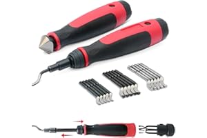 AFA TOOLING APPROVED FOR AUTOMOTIVE AFA Tooling - Extendable Neck Deburring Tool & Countersink Hand Reamer with 15 Extra Blades - Works on Resin, PVC Pipes, Copper, Plastic - Plumbing & 3D Printing Burr Removal Reamer Tool