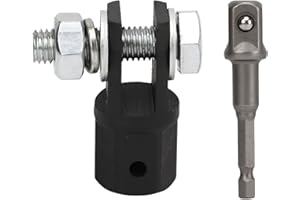 EVGATSAUTO Car Scissor Jack Adapter, 1/2inch Scissor Jack Socket Drill Adapter for Ring Or Double Hole Scissor Jacks