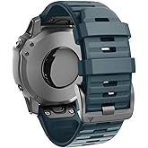 ANCOOL Compatible with Fenix 6/Fenix 7 Bands 22MM Quickfit Silicone Watch Band Replacement for Fenix 8 47mm/7 Pro/6 Pro/5/5 Plus/Approach S60/S62/Quatix 6 (Slate)