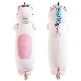 36" Long Rainbow Unicorn Plush Body Pillow, Cute