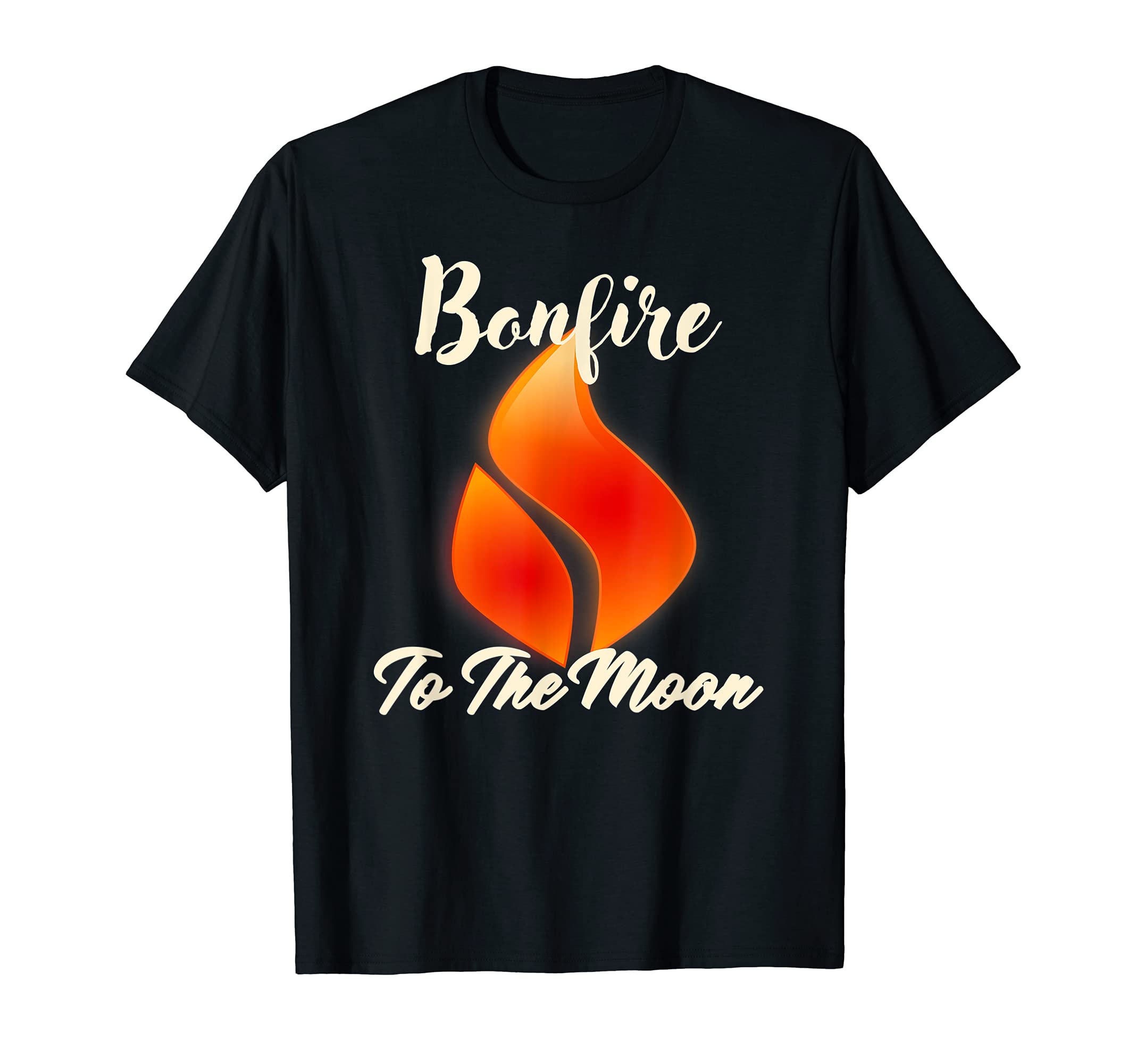 Bonfire To The Moon Cryptocurrency Coin Shib Meme Hodl T-Shirt