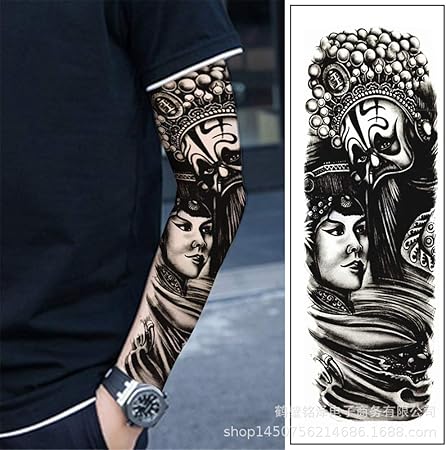 Tzxdbh Autocollants De Tatouage à Bras Complet Imperméables