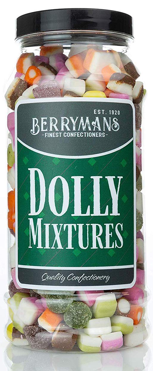 Original Dolly Mixtures Retro Sweets Gift Jar By Berrymans Sweet Shop - Classic Sweets, Traditional Taste.