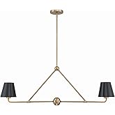 Crystorama Xavier 2 Light Vibrant Gold Linear Chandelier