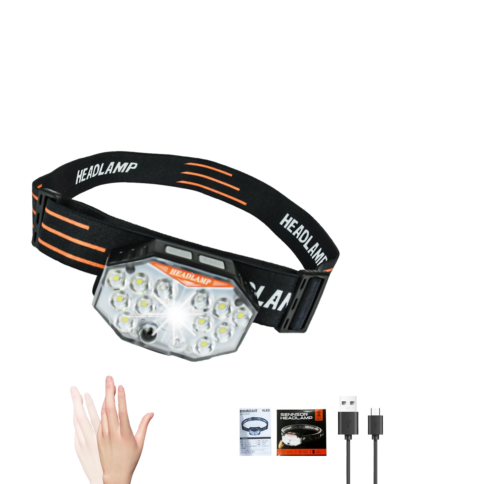 Zequech Smart Bike Tail Light, 6 Modes, Brake Waning, Auto Wake Up, Light Sensing, 15~48 Hours of Running Time，USB Charging, Bicycle Safety Warning Lightweight Accessory (Emergency Headlight)