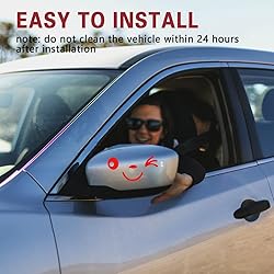 1 Pair Cute Smile Face 3D Decal Sticker for Auto