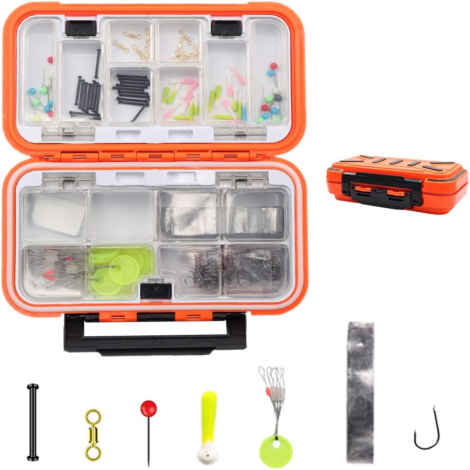 iOutdoor Products Small Fishing Tackle Boxes Waterproof Portable with 234pcs Fishing Accessories
