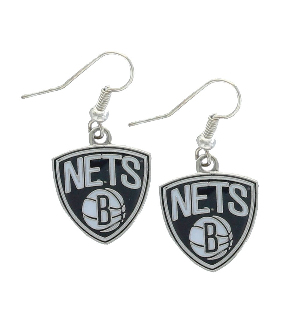 NBA Brooklyn Nets Logo Dangler Earrings