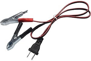12V DC Generator Battery Charging Cable for Clips, 60cm Red Black V-Type Leads for Harbor-Predator EF2000iS PowerPro-Champion