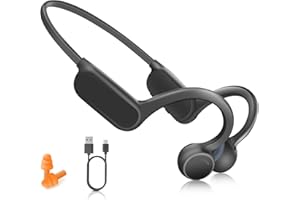 ZKAPOR Bone Conduction Headphones Bluetooth,Open Ear Headphones Wireless Bone Conduction Headphone Earbuds Bluetooth 5.3 with Mic,Running Headphone IPX7 Waterproof Swimming Headphones Sport Earphones