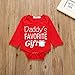 Von kilizo Christmas 4Pcs Outfit Set Baby Boys Girls Daddy's Favorite Gift Rompers(3-6 Months)