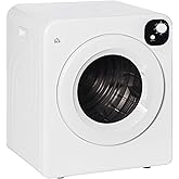 HOMCOM Electric Portable Dryer Compact Laundry Dryer Machine 1300W 13.2lbs Capacity Stainless Steel Tub 3.22 Cu. Ft. Tumble D