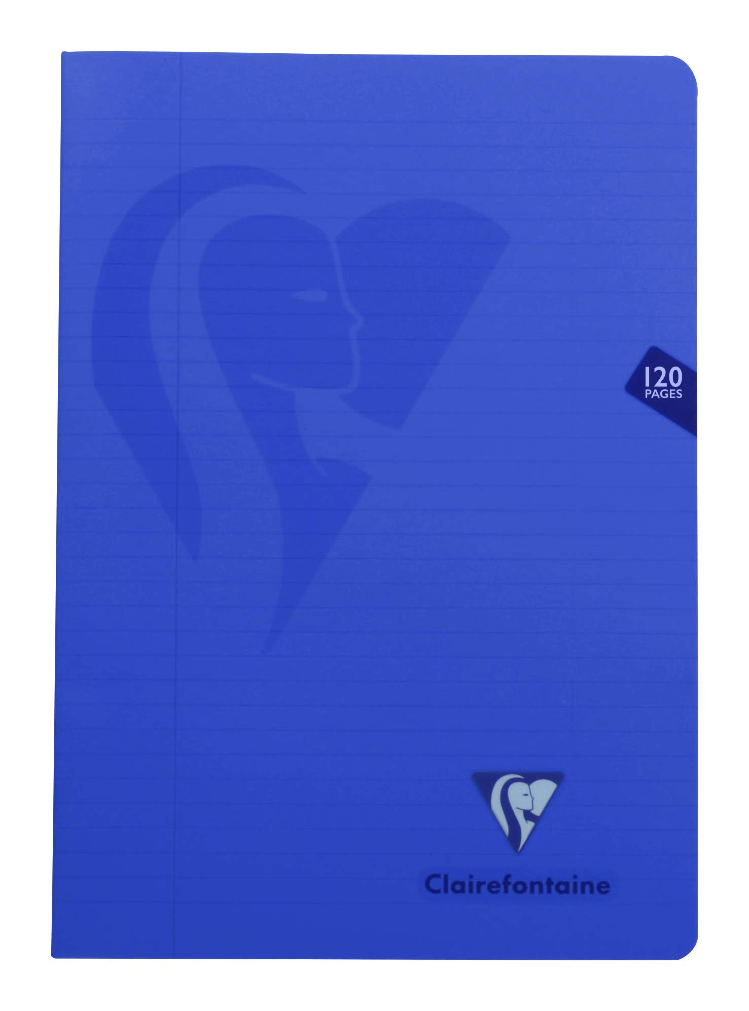 Clairefontaine 303525C Set of 10 Mimesys Stapled Notebooks - A4 21x29.7 cm - 120 Lined Pages with Margin - White Paper 90 g - Transparent Polypro Cover - Random Colours