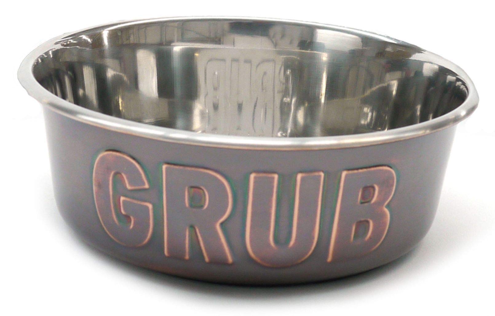 Rosewood ‘Grub’ Stainless Steel Pet Bowl for Cats & Dogs, Small