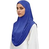 Sinsinfuns Instant Hijab Ready To Wear Hijab Scarf for Women Soft Long Muslim Jersey Hijabs Head Scarf for Prayer Abaya