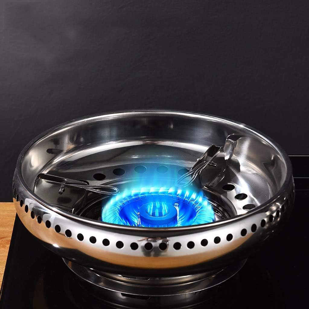 ToDIDAF Gas Cooker Cover - Stainless Steel Metal Gas Cooker Stove Torch Net Windproof Round Cover Kitchen Accessories Anti-Rust Mesh Case for Gather Flame, Energy Saving, High Efficient (A)