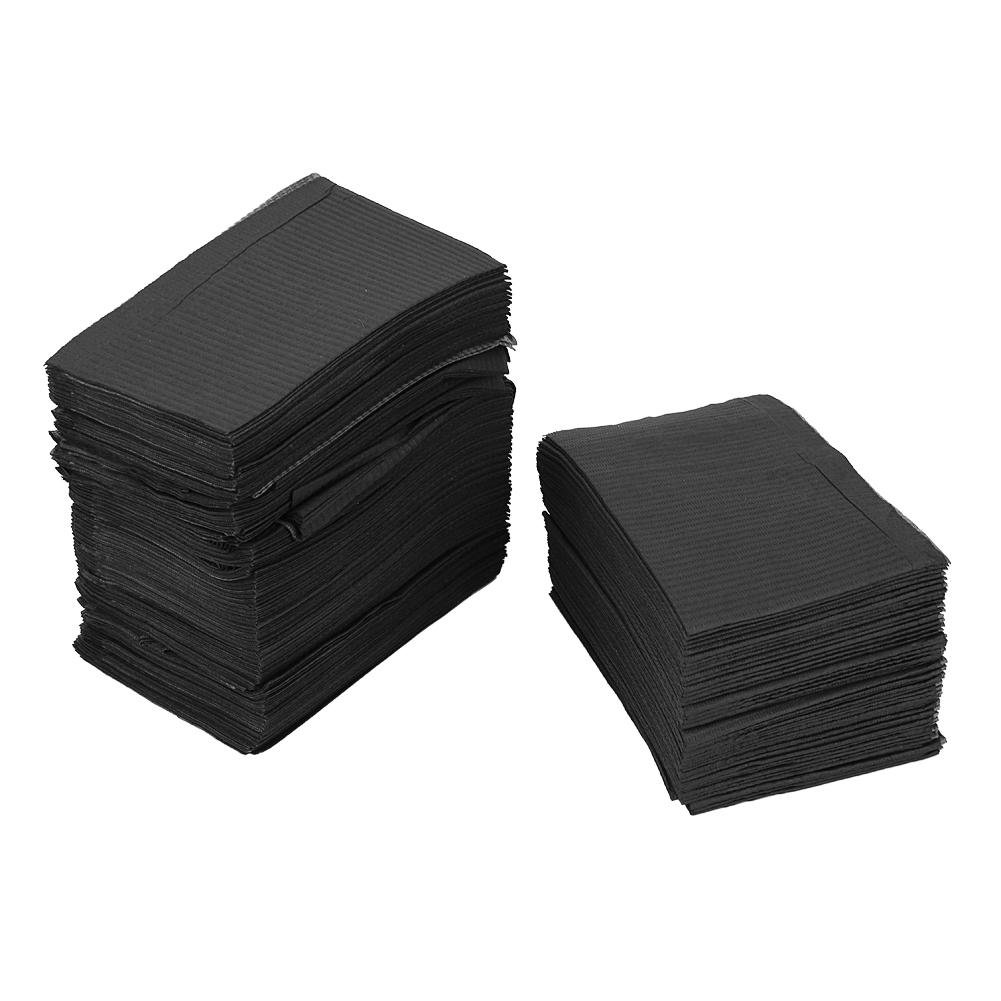 Tattoo Table Mats 125pcs Disposable Black Square Pad Tattoo Piercing Waterproof Patient Bibs 45 * 33cm