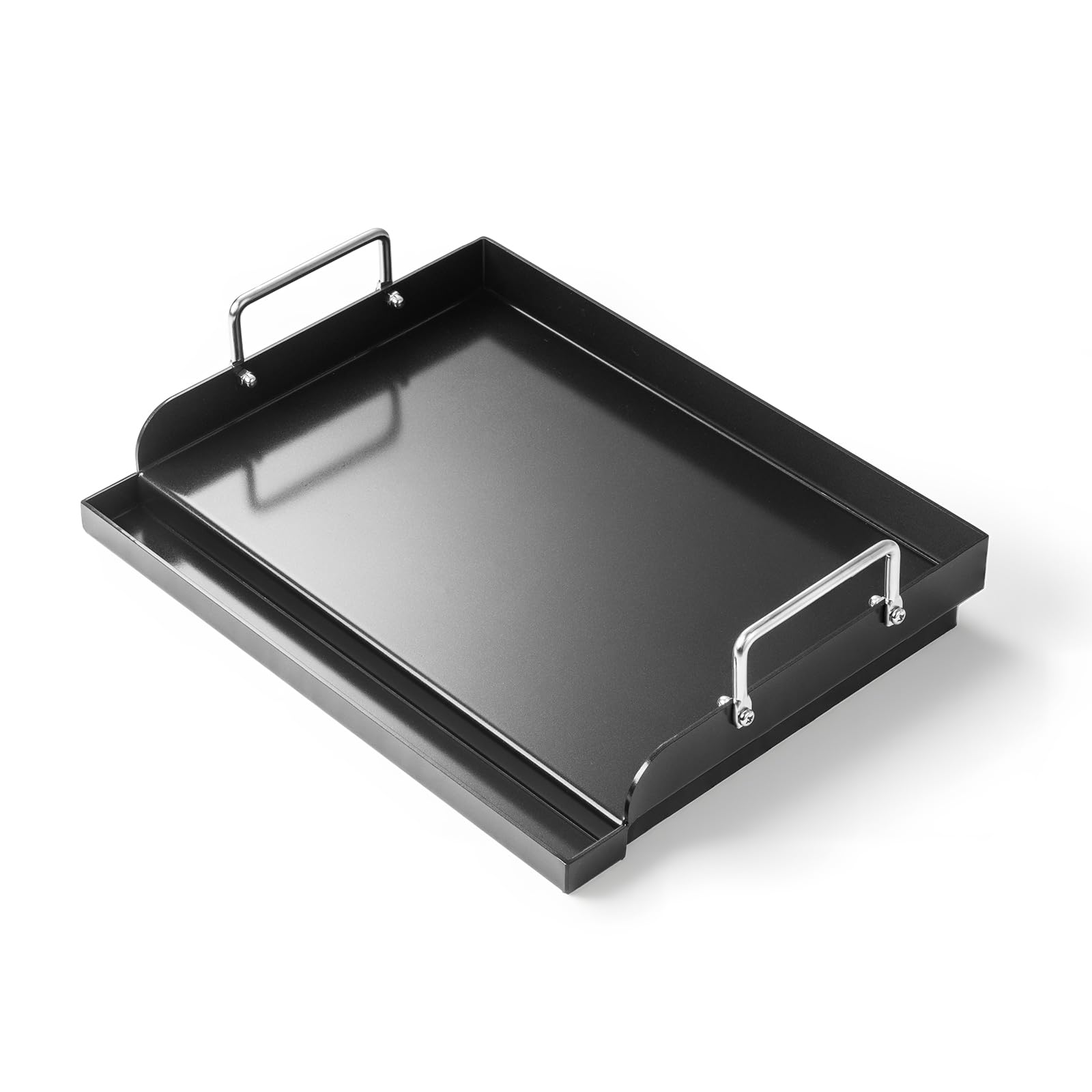 Universal BBQ Plancha Grillplatte 63,5 x 40,6 CM mit Abnehmbarer Griff, Universal passend für Weber Gasgrill & Holzkohlegrill,Grillpfanne für Burger Fleisch Gemüse
