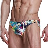Men's Sexy Bikini Swimsuit Swimwear Quick Dry Print Briefs