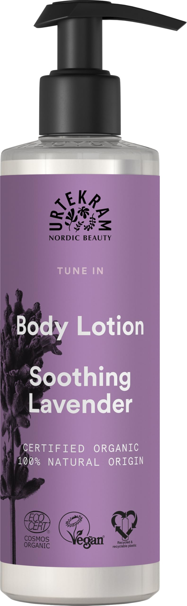 Urtekram Body Lotion - All skin types - Soothing Lavender - 245 ml, Vegan, Organic, Natural Origin,