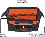 BLACK+DECKER 12-Inch Wide Mouth Tool Bag Zippered Durable 600 Denier Fabric view 2