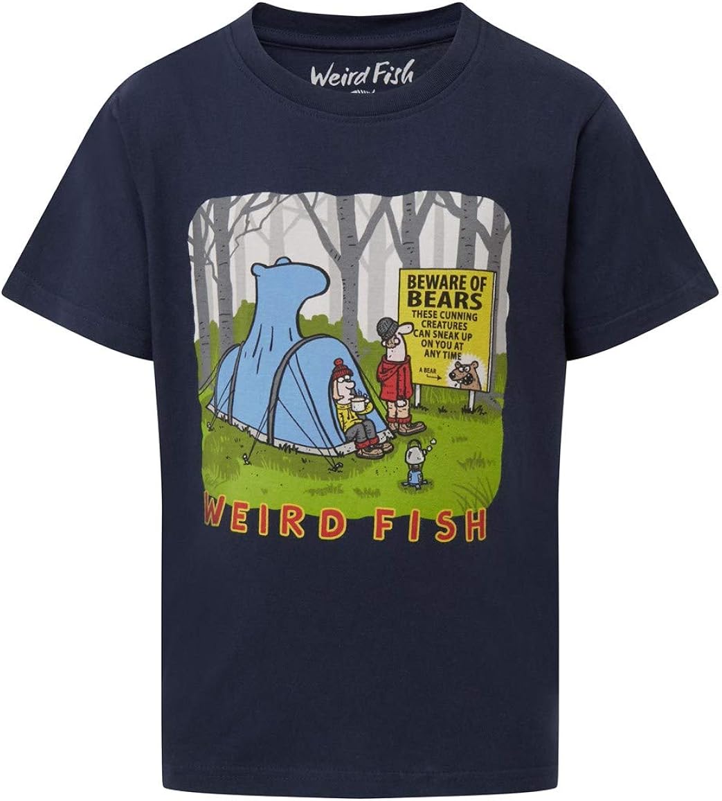 Weird Fish WF K Beware Bears TEE, Navy, UK13 Amazon.co.uk Clothing