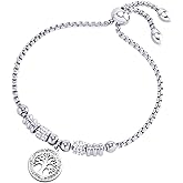 555Jewelry Adjustable Slider Cuff CZ Tree Of Life Charm Bolo Bracelet for Women