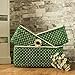 Baskets Woven Maize Storage Bins Set of 3,Kingwillow. (Green,Rectangular)