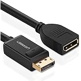 UGREEN Displayport v1.2 DP Extension Cable 2m, Male to Female Audio and Video Cable, Support 4K Resolution and Full 1080P HD with Gold Plated Connectors
