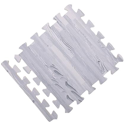 Leoie 30x30x1cm Baby Split Joint Puzzle Mat Wood Grain Play Creeping Climbing Game Pad - 6pcs/Set Grey 6pcs 30*30*1.0cm