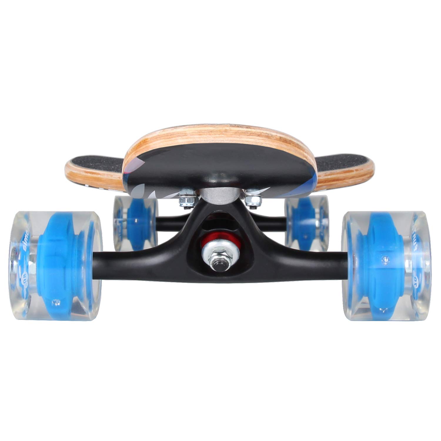 FunTomia Longboard con 3 niveles de flexión Drop Through Cruiser Tabla de skate completa con rodamiento Mach1 de alta velocidad T-Tool