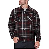 The B.C. Clothing Co. Heritage Men's Textured Flannel Shirt (US, Alpha, Large, Regular, Regular, Red)