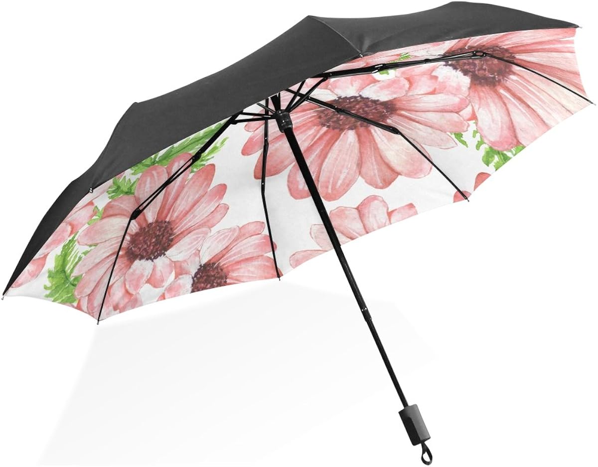 Amazon UKIO(ユキオ) 折りたたみ傘 手動開閉 大きい花 ピンク系 雨傘 日傘 晴雨兼用 軽量 防風 折りたたみ傘 通販