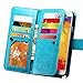 Note 3 Case, Galaxy Note 3 Case, Joopapa Note 3 Wallet Case,Pu Leather Case Magnet Wallet Credit Card Holder Flip Cover Case Built-in 9 Card Slots & Stand Case for Samsung Galaxy Note 3 N9000 (Blue)