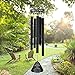 sinfinate Wind Chimes for Outside ,30 Inches Memorial Wind Chimes for Loss of a Loved One Soothing Melody to Remember People Beloved, Great as a Gift or for Outdoor Decoration, Garden, Yard (Black)