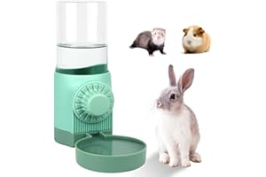 FLYING DOVE BRING LOVE TO YOU 17oz Rabbit Water Bottle for Cage, No Drip Guinea Pig Water Bottle, Hanging Automatic Water Dispenser for Bunny Hamster Puppies Small Animals(Cage Grid Spacing Over 1'')