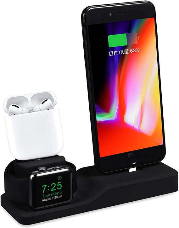 Amazon Com Motospeed 3 In 1 Charging Station For Apple Watch Charger Stand Dock For Iwatch Series 5 4 3 2 1 Airpods Pro 2 Iphone 11 11 Pro Xs Xs Max Xr X 8 8 Plus 7 7 Plus 6 Support Nightstand Mode