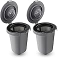 FOTRIC Reusable Filter Cup for Cuisinart, Compatible with Cuisinart #SS-RFC HomeBarista Reusable Filter Cup, Gray (2 Pack)
