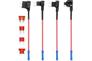 QIATOL Fuse Tap, 4PCS Add a Circuit Mini Micro Low Profile Fuse Taps Kit.