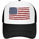 Aytipun 4th of July American Flag Trucker Hat Independence Day Baseball Cap for Men Women Decor